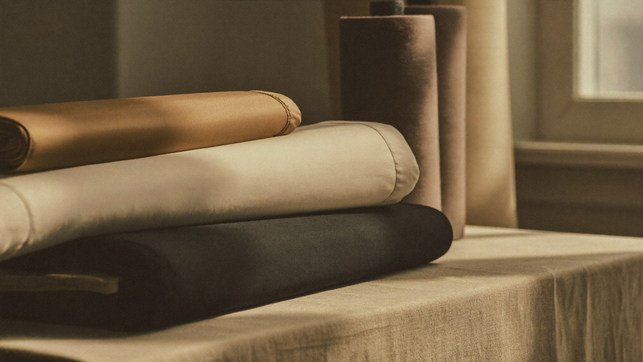 Bowryn premium technical nylon fabric in cream camel and black — newsletter editorial