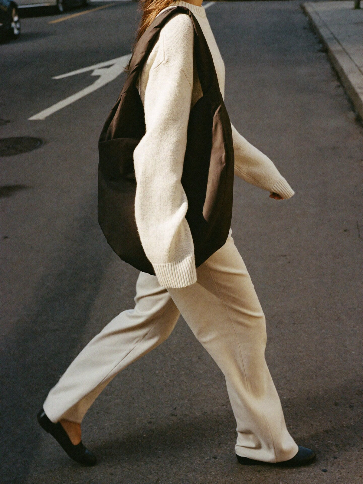 New arrivals Bowryn — premium nylon Slouch handbag golden hour NYC