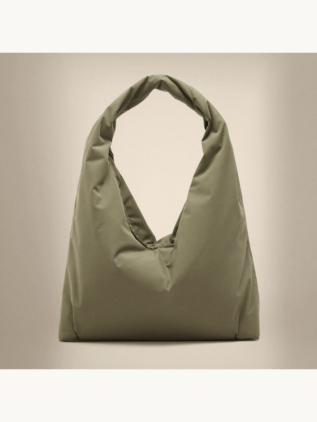 Bowryn The Slouch in Olive — sculptural premium nylon slouch bag
